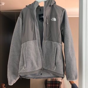 Light Grey North Face Denali Hoodie